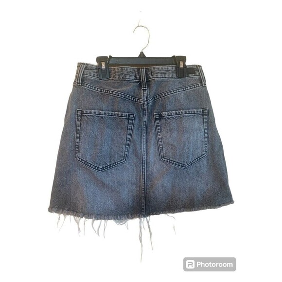 Abercrombie & Fitch Black Denim Destressed Skirt Sz.27 - Picture 2 of 4